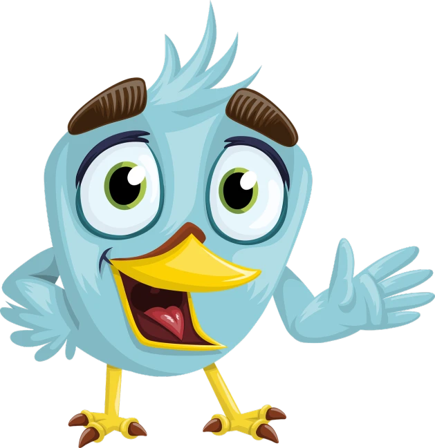a cartoon blue bird making a funny face, an illustration of, by Ludovit Fulla, shutterstock, digital art, waving at the camera, mascot illustration, high detail illustration, cartoon image