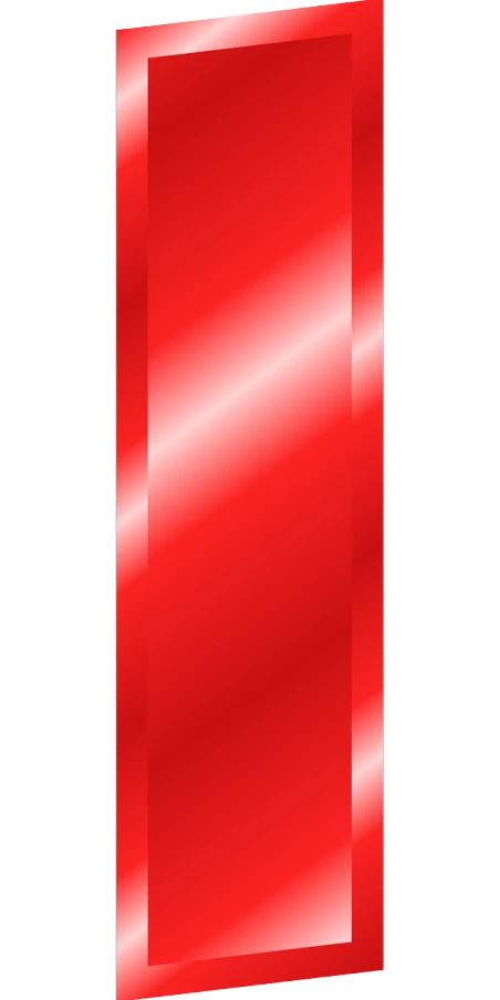a red metal plate on a black background, a digital rendering, inspired by Barnett Newman, abstract illusionism, shiny glossy mirror reflections, red ribbon, 1128x191 resolution, clean cel shaded vector art
