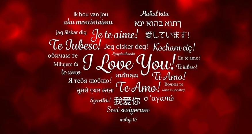 a bunch of words that are in the shape of a heart, a picture, pixabay, i love you, lama, hebrew, chinese text