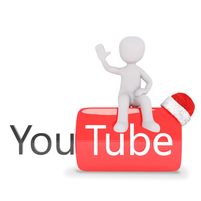 a person sitting on top of a red youtube box, trending on pixabay, happening, santa claus, !!!!!!!!!!!!!!!!!!!!!!!!!, youtube logo, 2 0 5 6 x 2 0 5 6