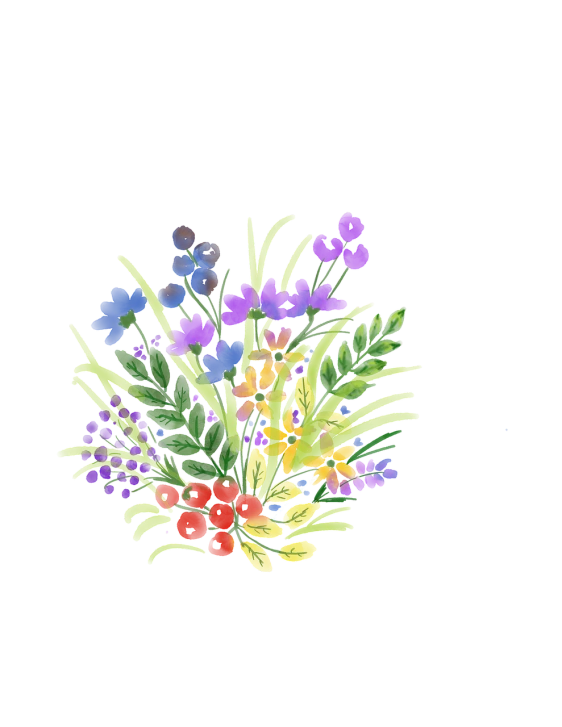 a bouquet of flowers on a black background, a digital painting, inspired by François Boquet, field with grass and flowers, cartoonish and simplistic, flowerbeds, animated still