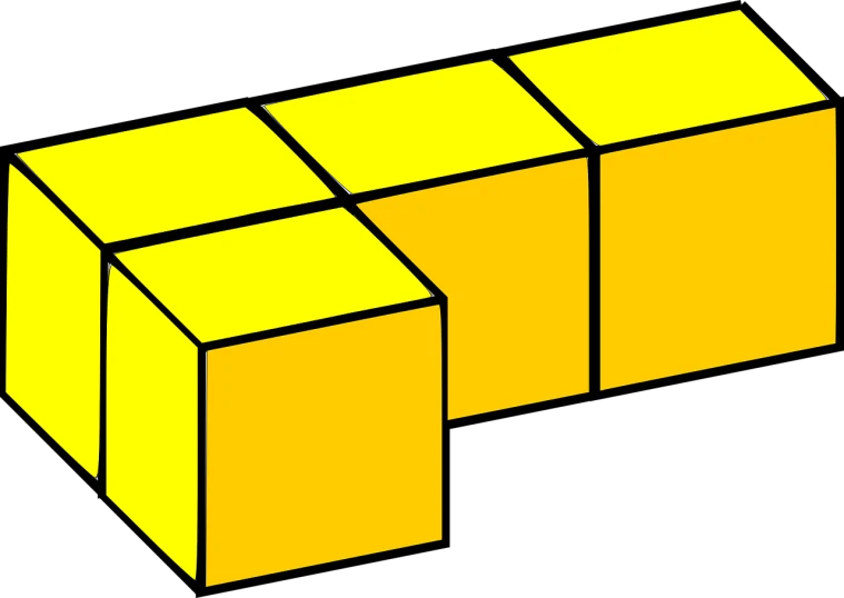 three yellow cubes on a black background, a computer rendering, by Andrei Kolkoutine, optical illusion, svg comic style, [ golden ratio ]!!, yellow cap, right side composition