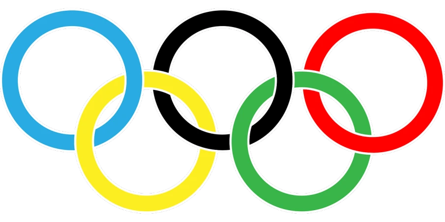 a group of olympic rings on a black background, by Alexander Bogen, pixabay, modernism, 2 5 6 x 2 5 6 pixels, 1128x191 resolution, jamaica, banner