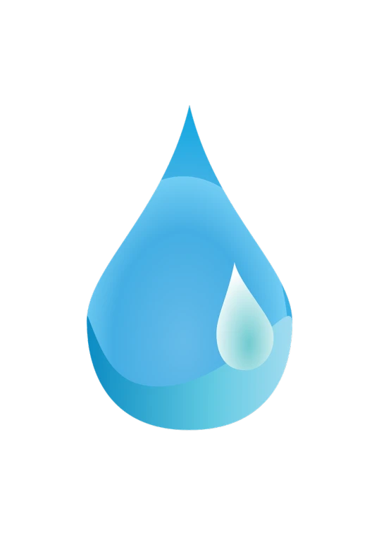 a drop of water on a black background, a digital rendering, by Maeda Masao, pixabay, plasticien, icon for weather app, paint tool sai!! blue, no gradients, smooth and clean vector curves