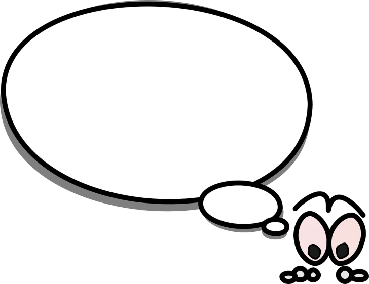 a black and white picture of a rabbit with a thought bubble, a comic book panel, inspired by Taro Okamoto, conceptual art, black backround. inkscape, pink angry bubble, calmly conversing 8k, vectorized