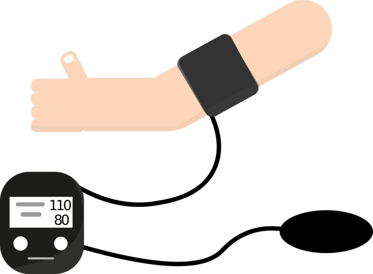 a wrist that is connected to a calculator, inspired by Emiliano Ponzi, pixabay, conceptual art, heart rate, upper body 2d game avatar, rubber hose animation, watch photo