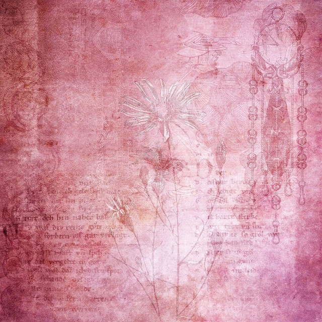 a drawing of a person holding a flower, a photo, baroque, soft red texture, fairy tale style background, herbarium page, an abstract spiritual background