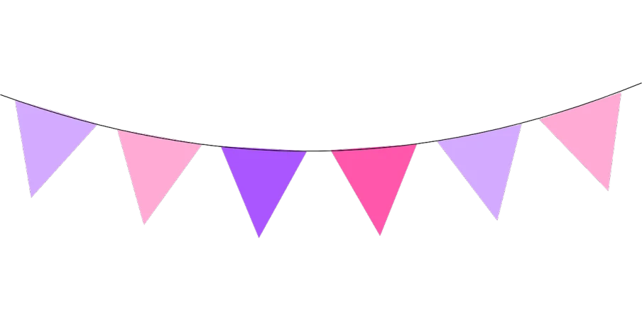 a pink and purple bunting on a black background, glitter gif, background image, colourised, animation