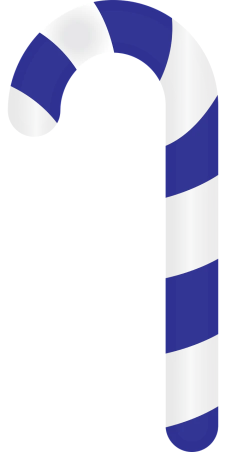 a blue and silver candy cane on a black background, a screenshot, inspired by Patrick Caulfield, !!! very coherent!!! vector art, 1128x191 resolution, lighthouse, metal tail