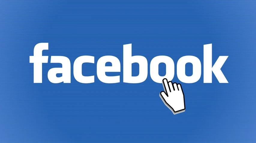 the facebook logo with a cursive cursive hand cursive cursive cursive cursive cursive cu, a digital rendering, by Paul Emmert, trending on pixabay, pointing index finger, animatronic mark zuckerberg, with a blue background, ebay photo