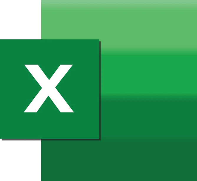 the microsoft excel logo on a green and black background, a digital rendering, by Karl Ballmer, isolated on white background, photo photo, rectangular, cross