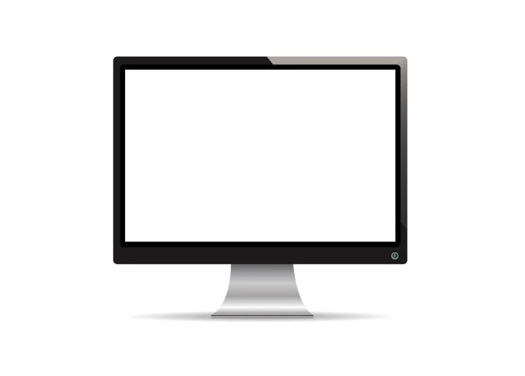 a computer monitor with a blank white screen, a computer rendering, 4 k hd wallpaper illustration, sharp high detail illustration, white gold black, face photo