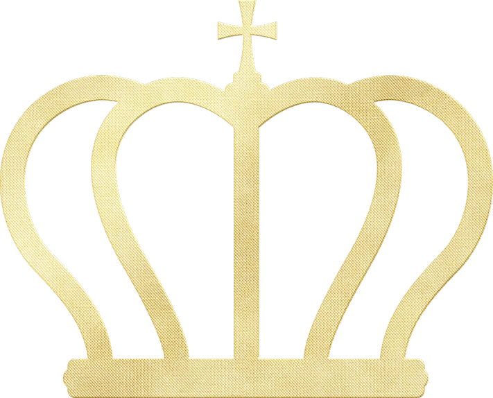 a gold crown on a black background, inspired by karlkka, chrome hearts, banner, not cropped, christian saint