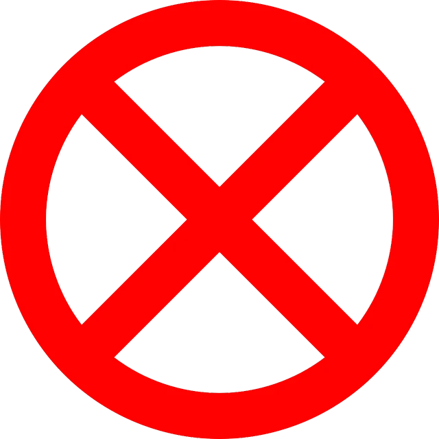 a red no entry sign on a white background, by Andrei Kolkoutine, excessivism, cross, without hands, circle, no logo!!!