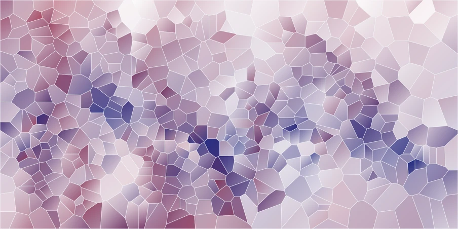 a close up of a piece of stained glass, a mosaic, shutterstock, crystal cubism, pink cloudy background, no gradients, with a white background, rorsach path traced