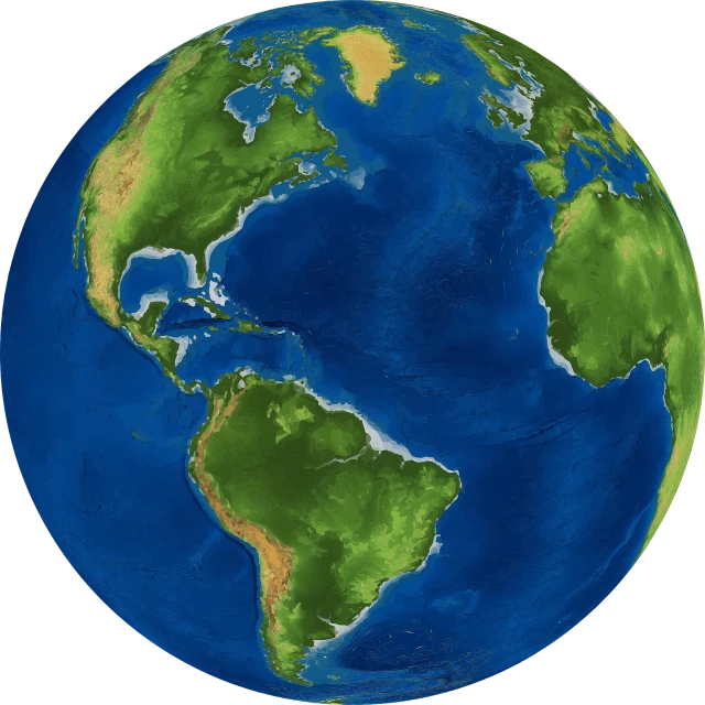 a blue and green globe on a black background, a digital rendering, renaissance, full figured mother earth, mapbox, round-cropped, greatly detailed