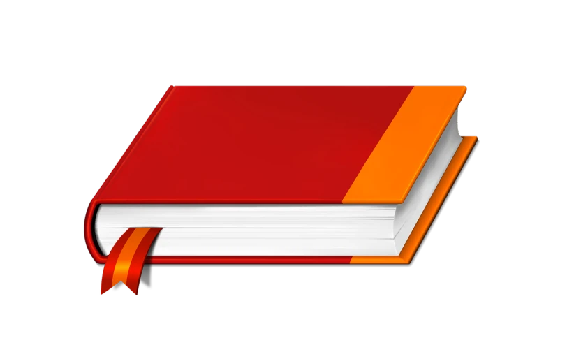 a stack of books sitting on top of each other, a sketch, by Andrei Kolkoutine, trending on pixabay, dark orange black white red, app icon, hard cover book, above side view