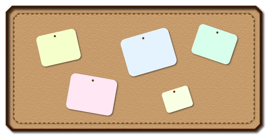 a piece of luggage with sticky notes attached to it, a pastel, inspired by Masamitsu Ōta, trending on pixabay, conceptual art, with blunt brown border, leather padding, clip-art, layout frame