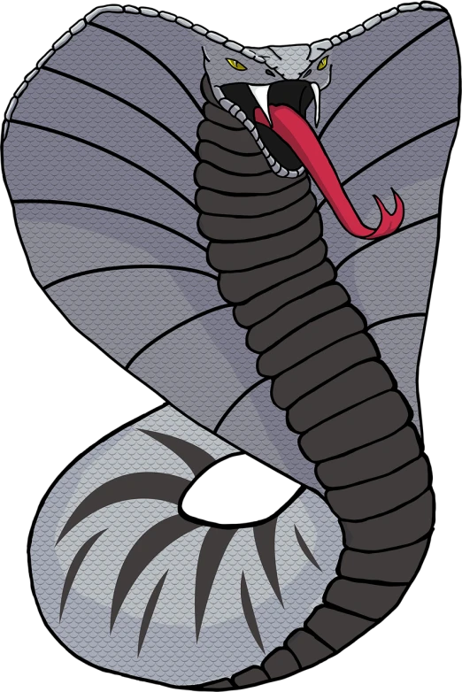 a close up of a snake on a black background, inspired by Shūbun Tenshō, cobra, gray anthropomorphic, full body adoptable, gaping gills and baleen, giratina