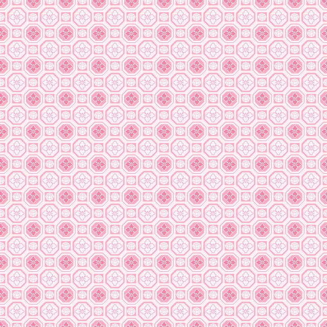 a pink and white pattern on a white background, inspired by Hasegawa Settan, tumblr, sprite sheet, mathematical interlocking, haruno sakura, melanchonic rose soft light