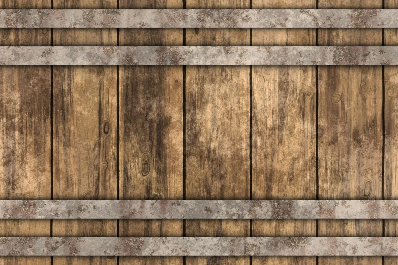 a close up of a wooden floor with metal strips, a digital rendering, by Alexander Mann, shutterstock, renaissance, barrel chested, in a wooden box. top down photo, medieval background, stock photo