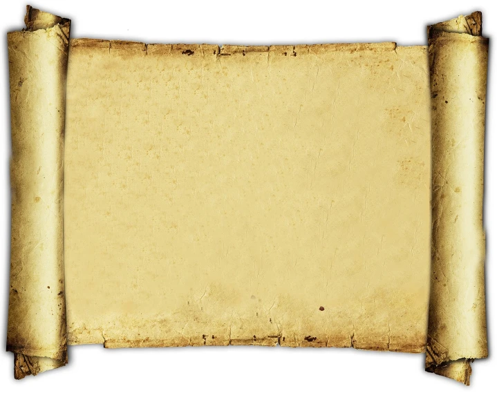 an old scroll of paper on a white background, concept art, flickr, loadscreen, yellowed, canyon, wide frame