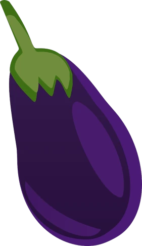 a purple eggplant on a white background, an illustration of, inspired by Masamitsu Ōta, pixabay, hurufiyya, viewed from very far away, lineless, banner, colored accurately
