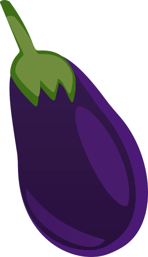 a purple eggplant on a white background, an illustration of, inspired by Masamitsu Ōta, pixabay, hurufiyya, viewed from very far away, lineless, banner, colored accurately