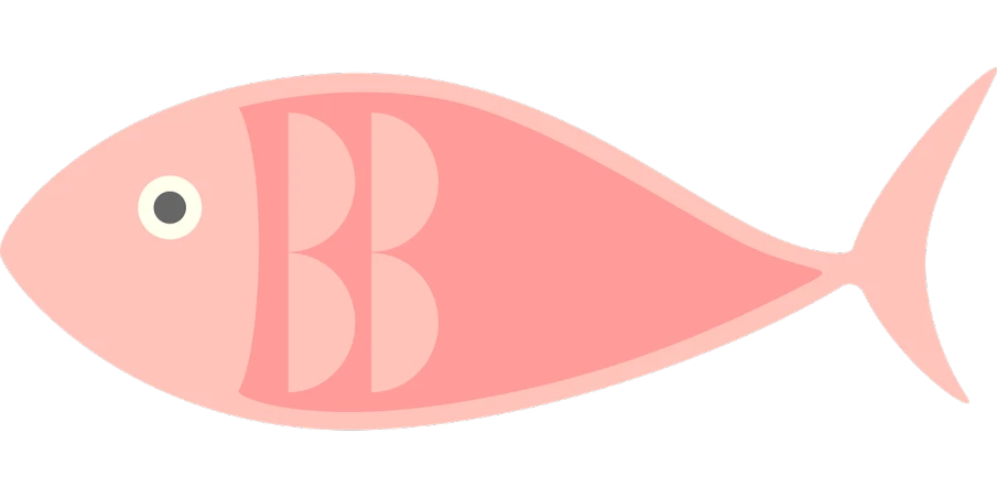 a close up of a pink fish on a black background, a digital rendering, inspired by Kōno Bairei, american barbizon school, logo without text, spoon, [[blood]], rounded beak