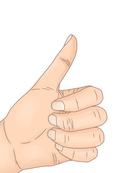 a close up of a person's hand holding something, an illustration of, by Andrei Kolkoutine, shutterstock, figuration libre, thumb up, wikihow illustration, with a black background, high detail illustration