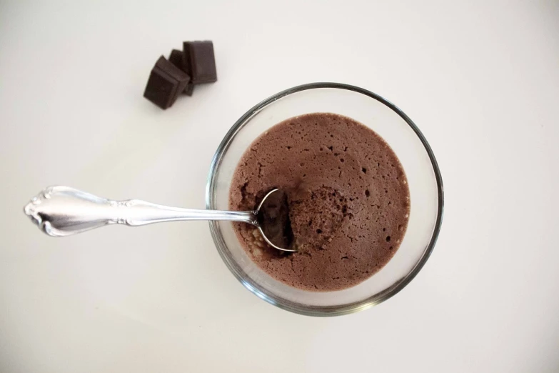 a bowl of chocolate pudding with a spoon in it, inspired by Louise Abbéma, tumblr, vsx, rectangular, blender, pout