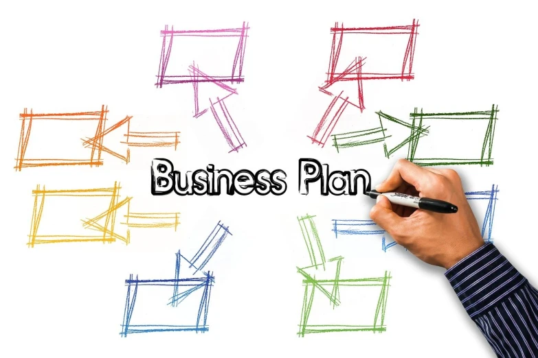 a person writing a business plan on a whiteboard, a digital rendering, by Teresa Fasolino, pixabay, stock photo, white bg, floor plan, title