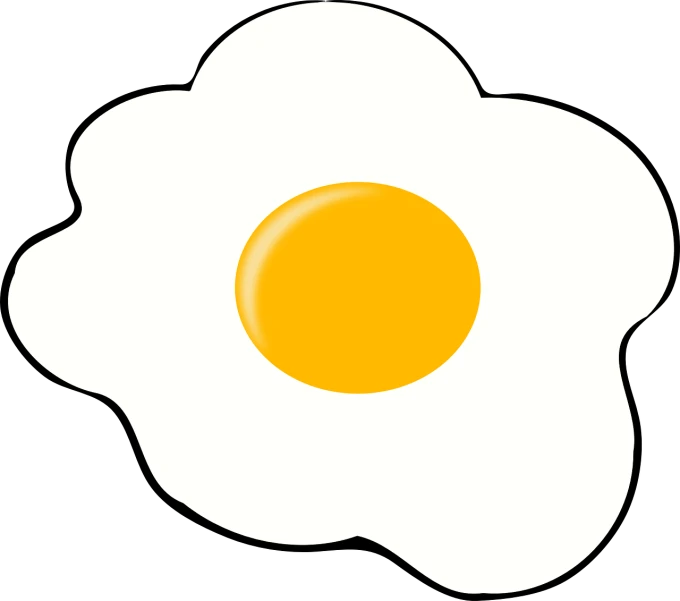 a fried egg in the shape of a flower, an illustration of, pixabay, sōsaku hanga, on a flat color black background, egg, grain”, blank