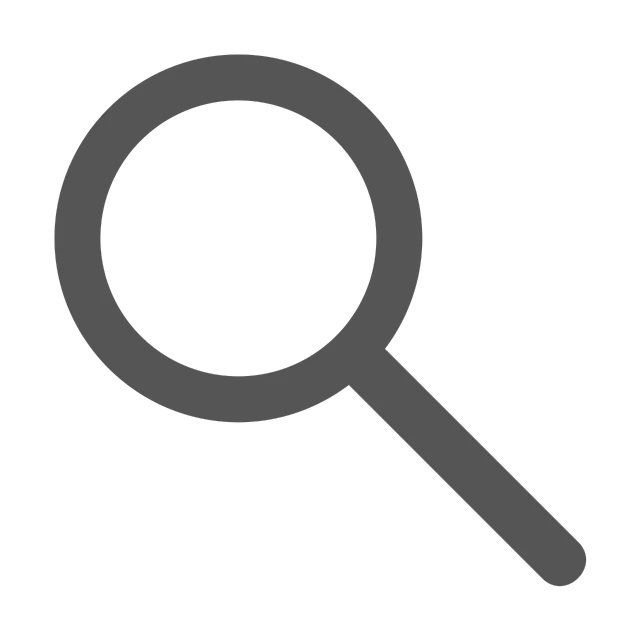 a magnifying glass icon on a black background, a picture, by Andrei Kolkoutine, medium angle, solid light grey background, uploaded, listing image