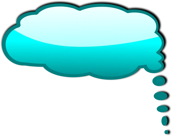 a blue cloud on a white background, a cartoon, by Robbie Trevino, deviantart, conceptual art, talking, teal headband, floating liquid, [ conceptual art ]!!