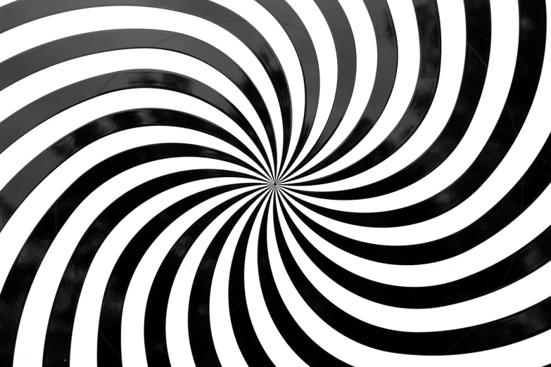 a black and white picture of a spiral design, a black and white photo, inspired by Dariusz Zawadzki, trending on pixabay, abstract illusionism, weed background, white stripes all over its body, gradient and patterns wallpaper, camera photo