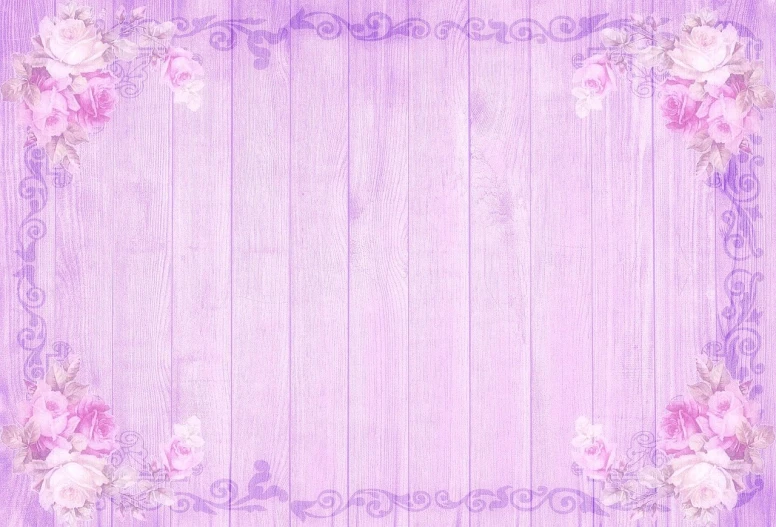 a frame with flowers on a wooden background, a pastel, trending on pixabay, baroque, barely lit warm violet red light, filigree border, subtle purple accents, high quality paper