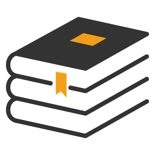 a stack of books with a yellow ribbon, an illustration of, by Mathias Kollros, reddit, in icon style, dark themed, worksafe. illustration, sap