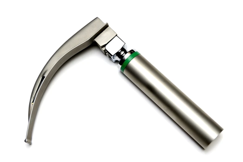 a metal hammer with a green handle on a white surface, by Jakob Gauermann, deviantart, bauhaus, surgical iv drip, close-up product photo, assembled, cut-away