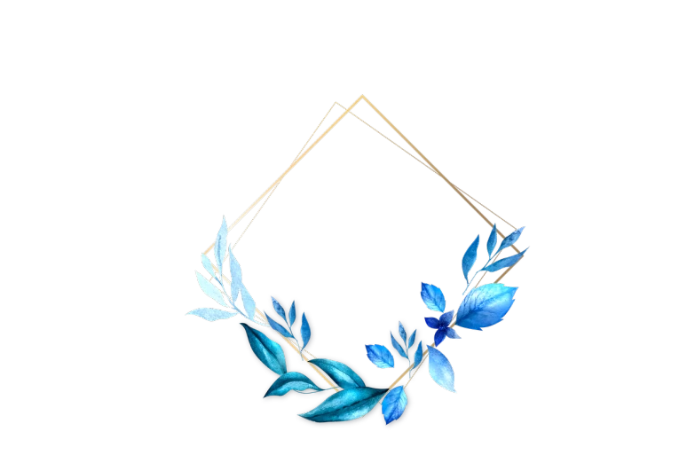 a close up of a blue flower on a black background, a digital painting, cloisonnism, beautiful frames, minimalist logo without text, color leaves, has a laurel wreath