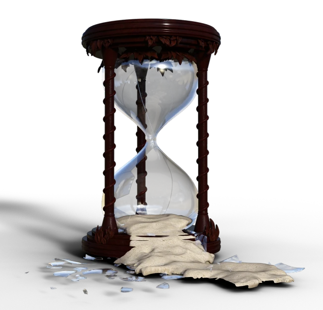a large hourglass sitting on top of a table, a 3D render, polycount contest winner, conceptual art, time does not exist anymore, 3 d model rip, its hour come around at last, high res render