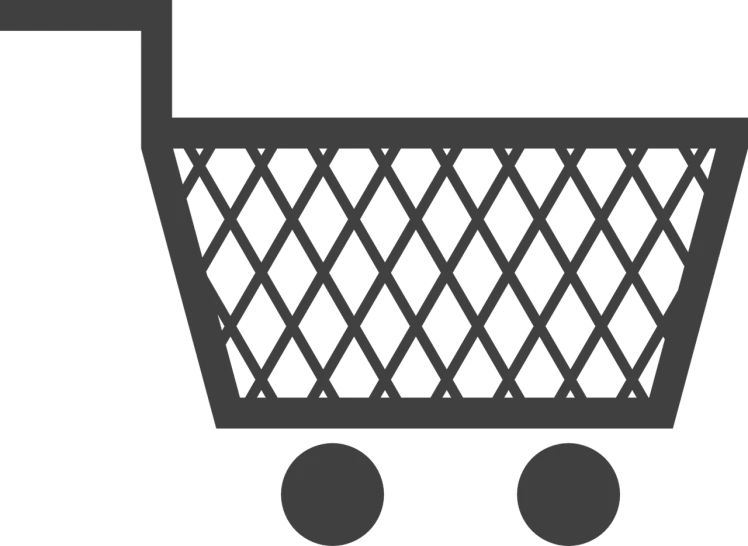a shopping cart on a black background, a screenshot, pixabay, 2 0 5 6 x 2 0 5 6, grey warehouse background, profile pic, fashion