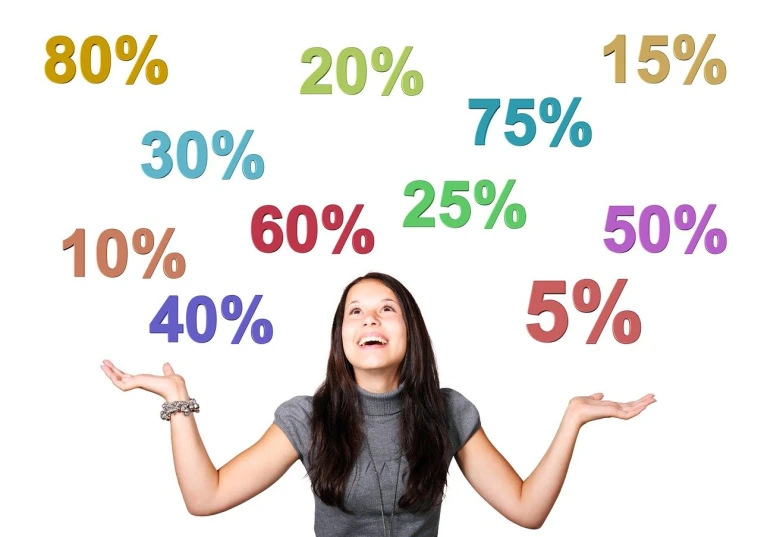 a woman that is standing up with her hands in the air, by Ingrida Kadaka, shutterstock, retail price 4 5 0, balancing the equation, stats, colored photo