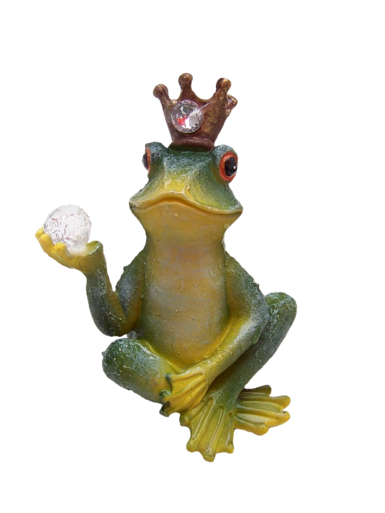 a figurine of a frog with a crown on its head, renaissance, espn, clown frog king, hd —h 1024, resine figure