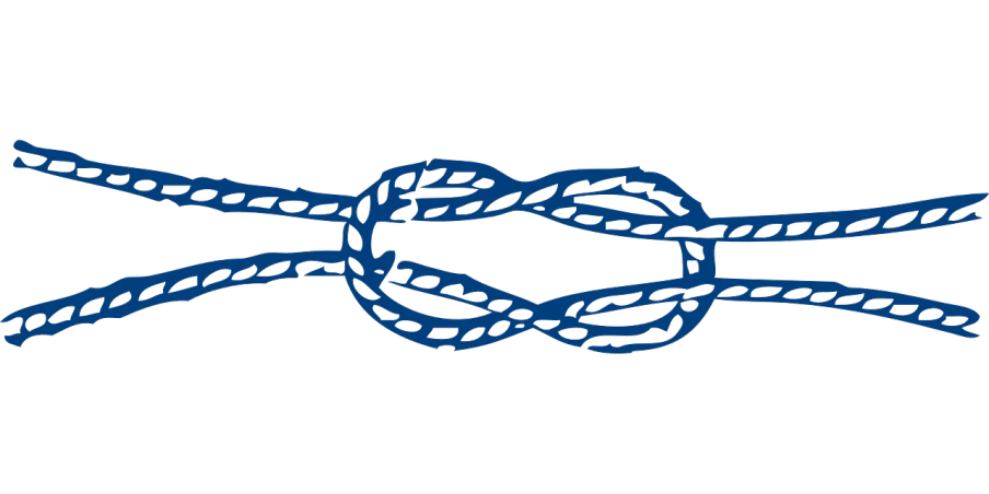 a knot in the shape of a heart on a black background, inspired by Shūbun Tenshō, pixabay, double long braids blue, boat, saul bass, lined up horizontally