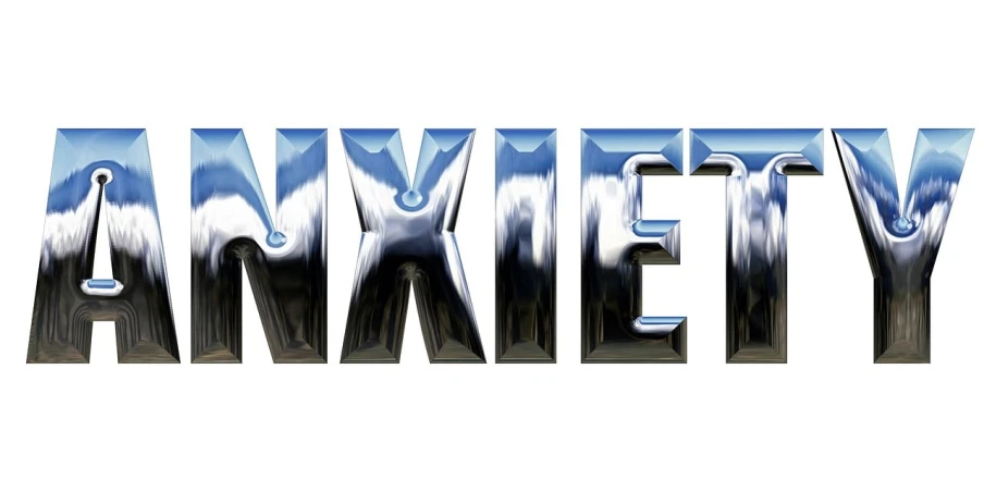 a close up of the word anxiety on a white background, pexels, context art, skynet, metal album cover, transparent, thinker