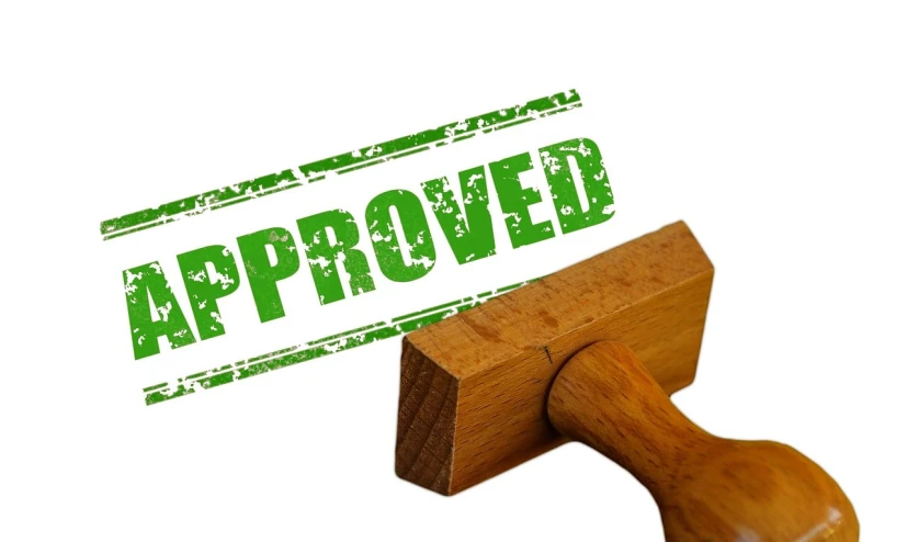 a rubber stamp with the word approved on it, pixabay, happening, watermark:-1, thumbs up, bamboo, photo taken with provia