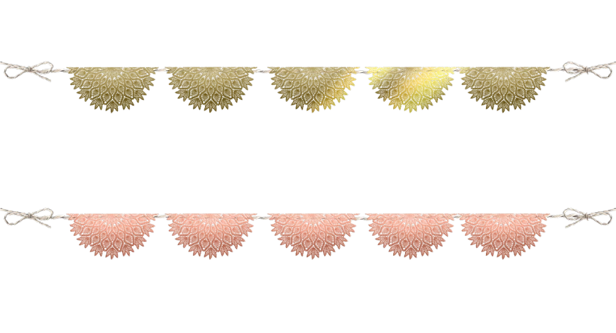 a row of gold and pink hearts on a black background, a digital rendering, inspired by Jacopo Bellini, kinetic pointillism, intricate and detailed lace set, brass and copper, bottom - view, colorful coral
