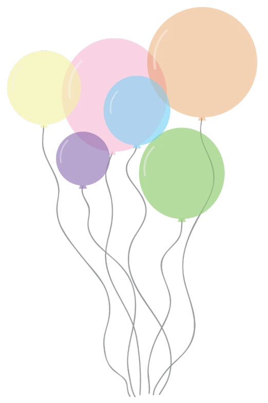 a bunch of balloons floating in the air, a digital rendering, by Melissa A. Benson, with a black background, ( ( ( colorful ) ) ), simple colors, istockphoto