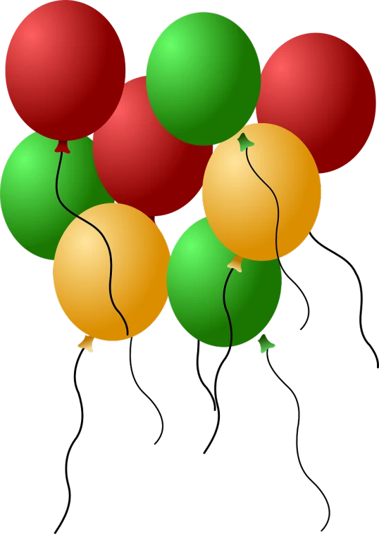 a bunch of balloons on a black background, inspired by Luigi Kasimir, !!! very coherent!!! vector art, screen shot, n - 6, christmas